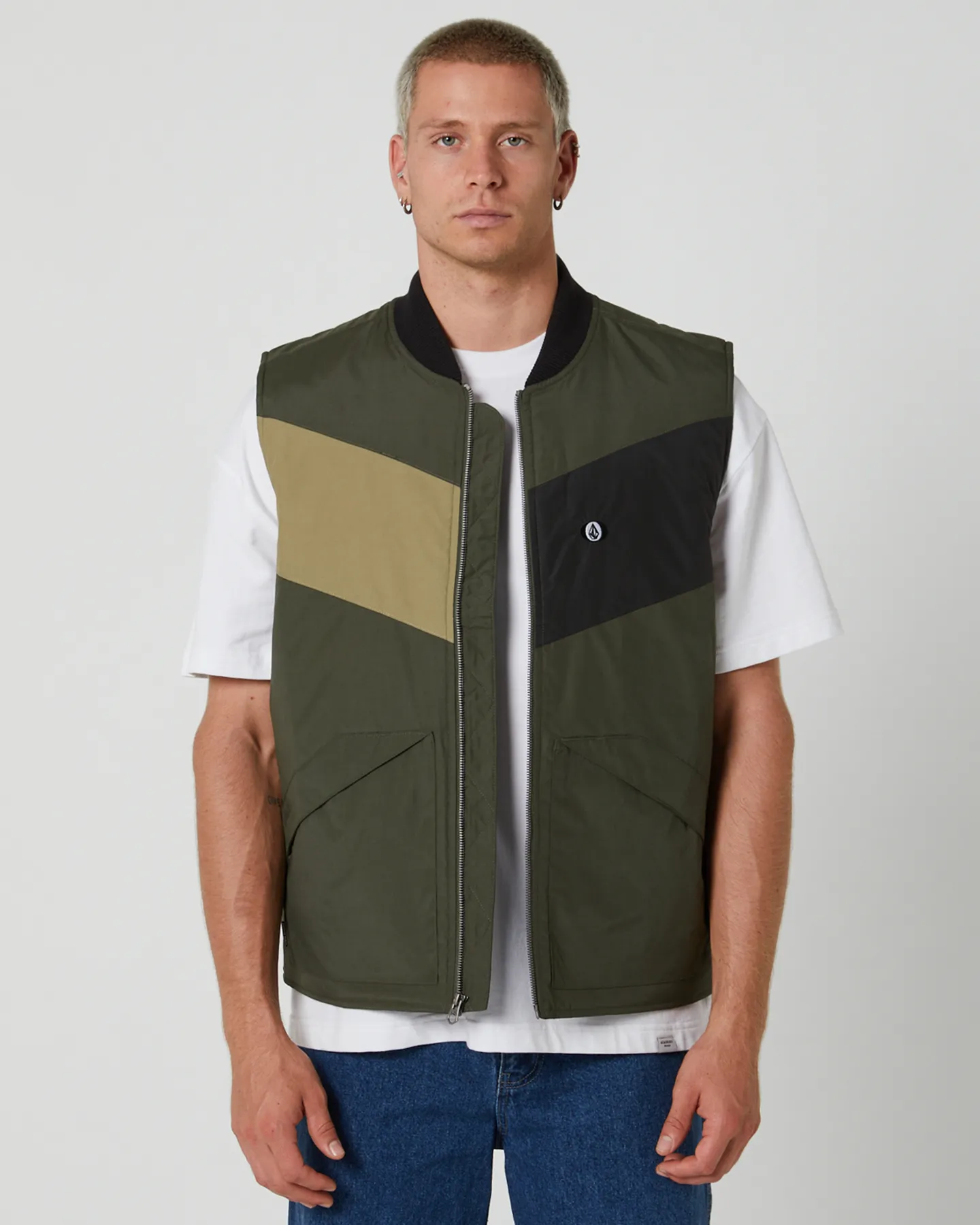 Volcom Prysmer Vest - Squadron Green | SurfStitch