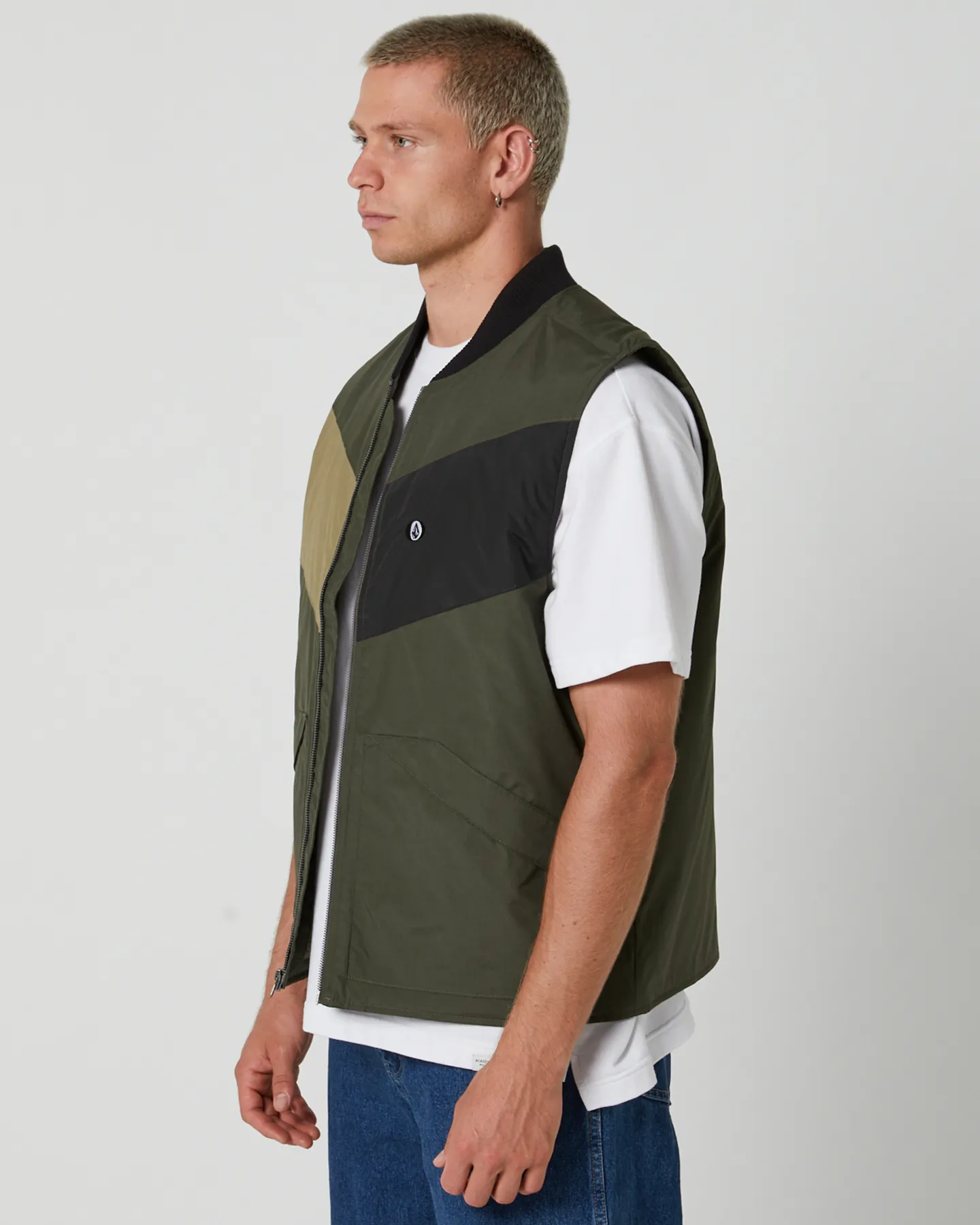 Volcom Prysmer Vest - Squadron Green | SurfStitch