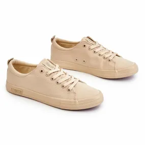 Women's Smooth Low Sneakers Big Star LL274061 Beige